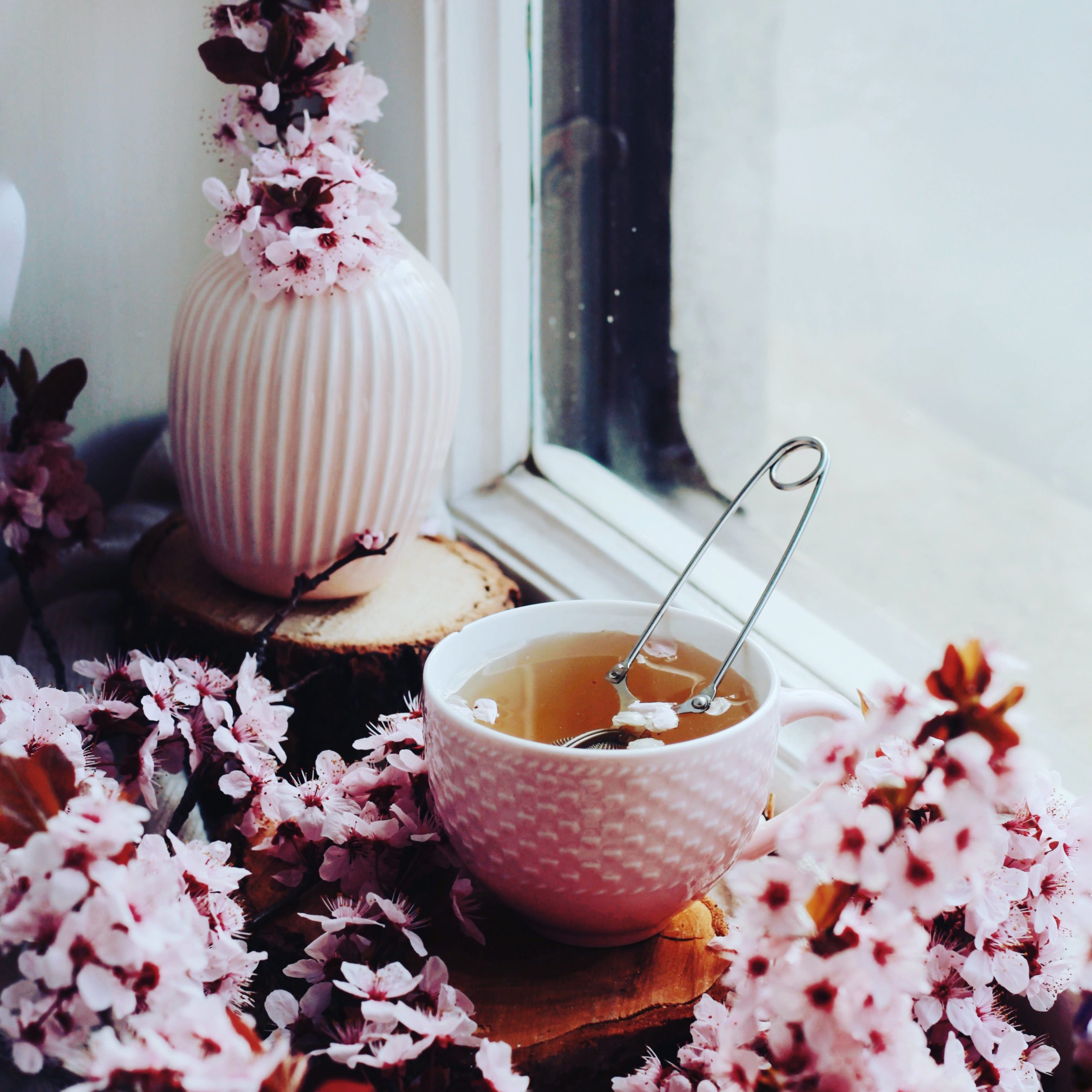 bols avec fleurs