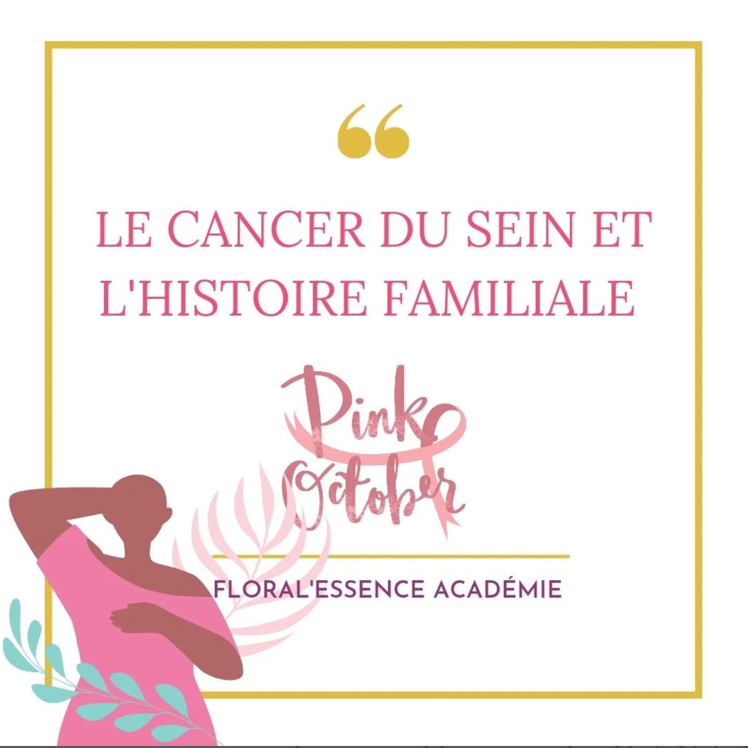 titre cancer du sein avec illustration d'une femme