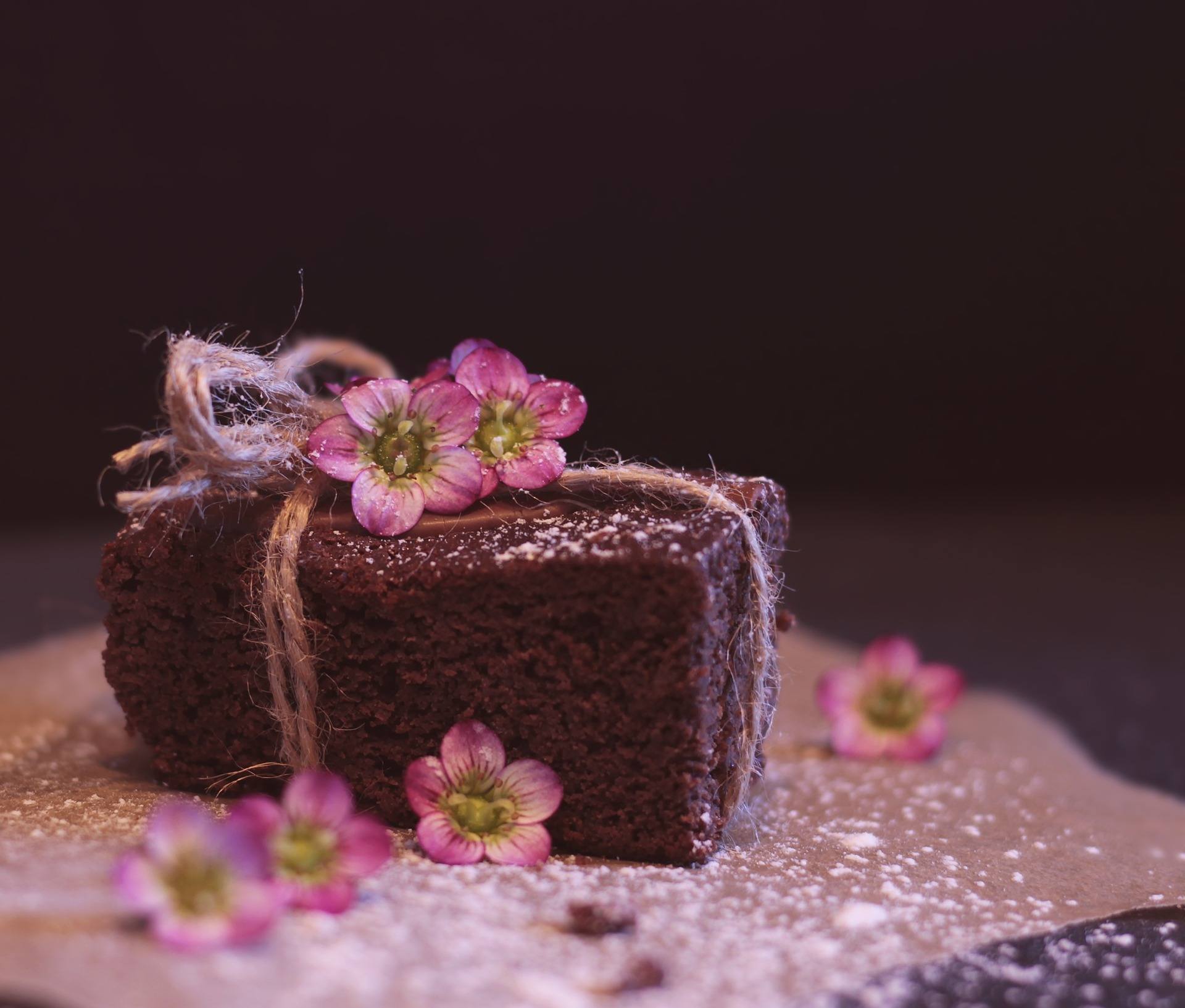 brownies avec fleur