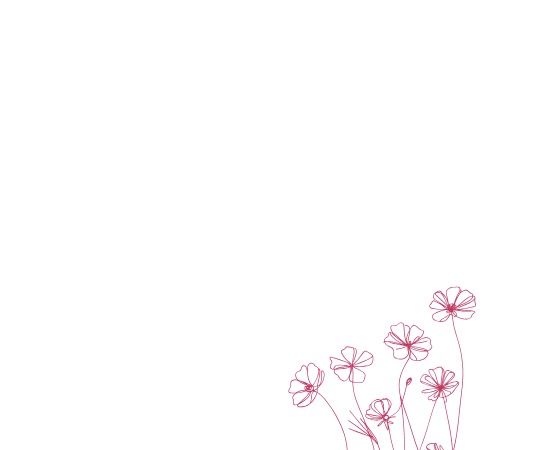forme blanche avec fleurs