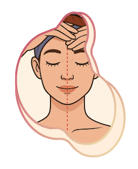 illustration d'un massage facial